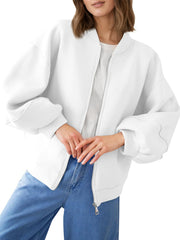Fisoew Womens Zip Up Sweatshirt